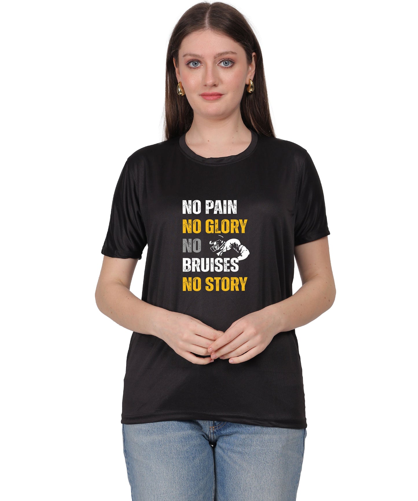 No Pain No Glory Soccer T-Shirt, Red, Short Sleeve Graphic Design, Athletic Casual Wear