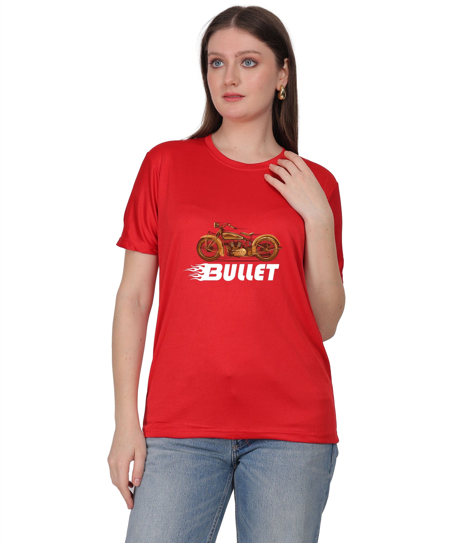 Religious Graphic T-Shirt, Cotton Blend, Short Sleeve Crew Neck, Bullet Design