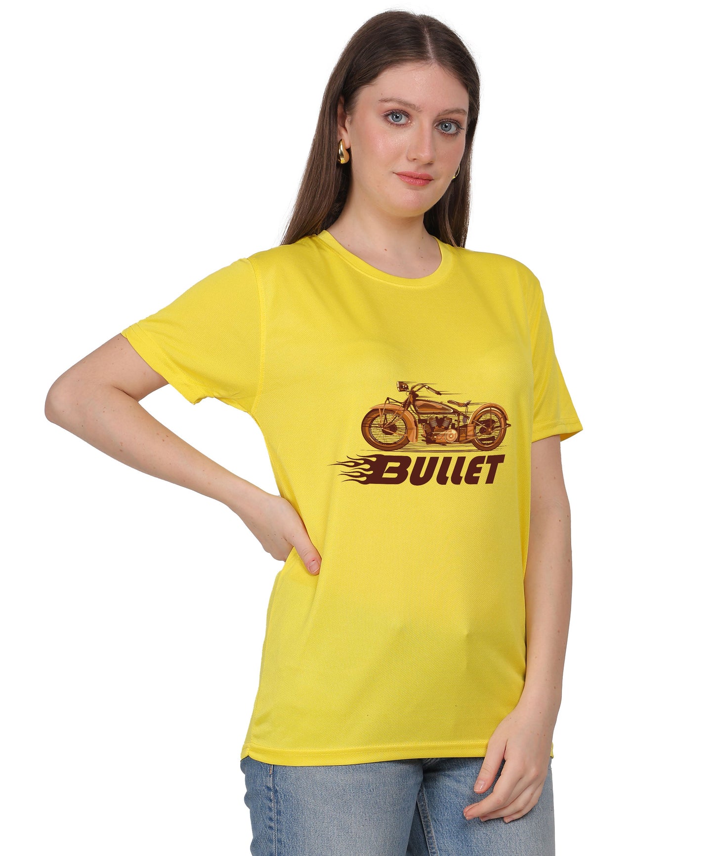 Religious Graphic T-Shirt, Cotton Blend, Short Sleeve Crew Neck, Bullet Design